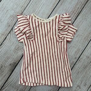 Zara Red and White Striped Baby Tee